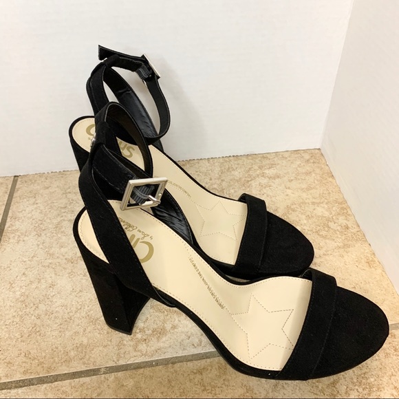 Sam Edleman black velvet block heels - Picture 3 of 5